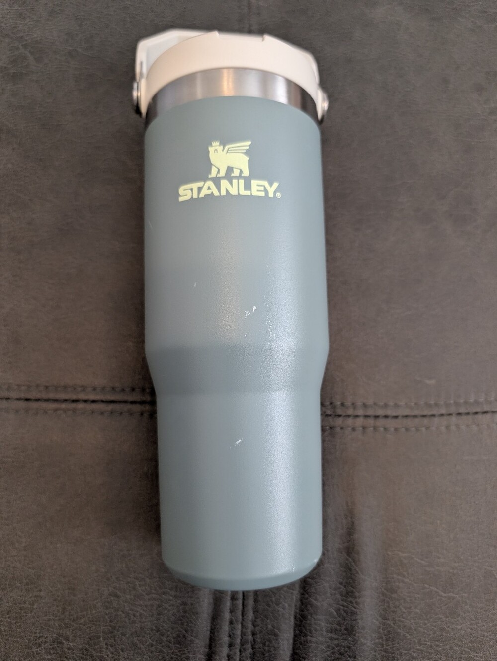 STANLEY BRAND Insulated Travel Tumbler with Flip Lid - Cream and Light Blue